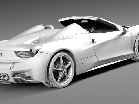 Ferrari 458 Spider 2013 3D मॉडल
