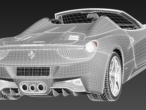 Ferrari 458 Spider 2013 3D मॉडल