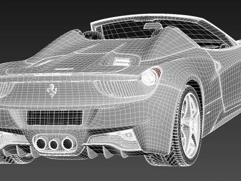 Ferrari 458 Spider 2013 3D Model