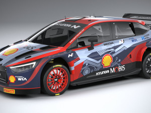 Hyundai i20 N WRC Rally1 2022 3D Model