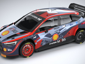 Hyundai i20 N WRC Rally1 2022 3D Model