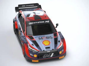 Hyundai i20 N WRC Rally1 2022 3D Model