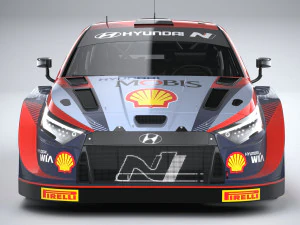Hyundai i20 N WRC Rally1 2022 3D Model