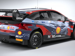 Hyundai i20 N WRC Rally1 2022 3D Model