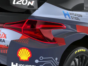Hyundai i20 N WRC Rally1 2022 3D Model