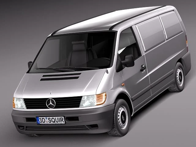 Van Kargo Mercedes-Benz Vito 1995-2000 Model 3D .c4d .max .obj .3ds .fbx .stl .blend 