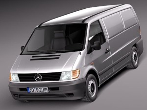 Mercedes-Benz Vito 1995-2000 Cargo Van 3D Model