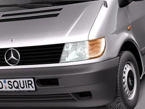 Van Kargo Mercedes-Benz Vito 1995-2000 Model 3D