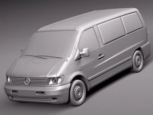 Van Kargo Mercedes-Benz Vito 1995-2000 Model 3D