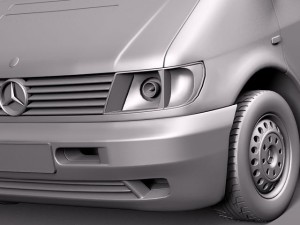 Mercedes-Benz Vito 1995-2000 Cargo Van Modèle 3D