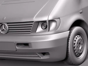 Van Kargo Mercedes-Benz Vito 1995-2000 Model 3D