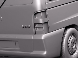Mercedes-Benz Vito 1995-2000 Cargo Van Modèle 3D