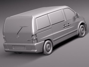Mercedes-Benz Vito 1995-2000 Cargo Van Modèle 3D