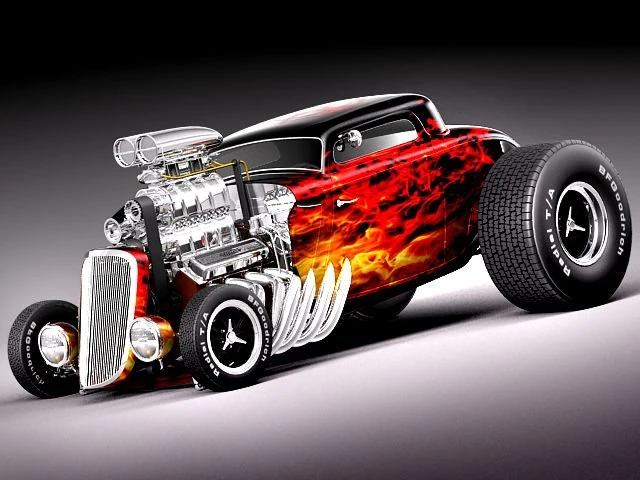 F1933 Hotwheels Hot Rod 3D Model .c4d .max .obj .3ds .fbx .stl .blend 