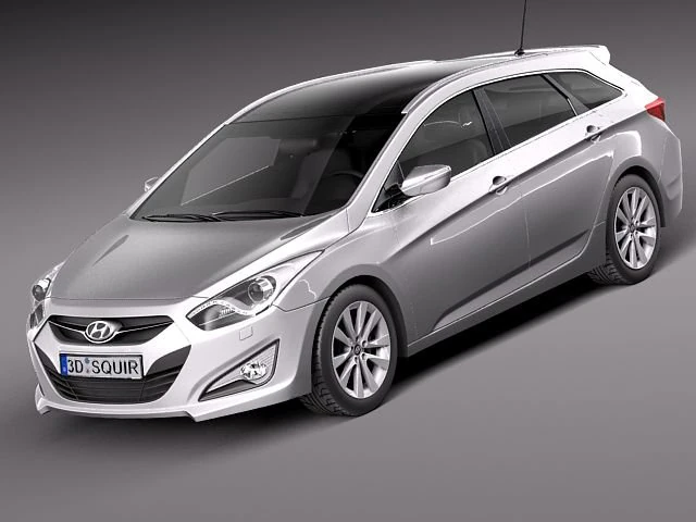 Hyundai i40 Sonata 2012 Wagon 3D Model .c4d .max .obj .3ds .fbx .stl .blend