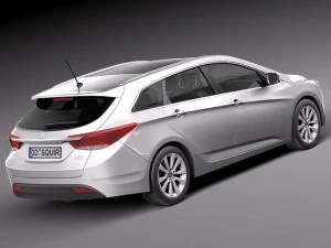 Hyundai i40 Sonata 2012 Wagon 3D Model