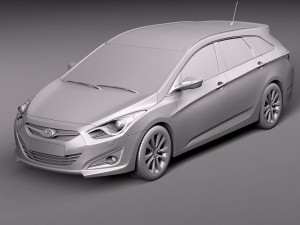 Hyundai i40 Sonata 2012 Wagon Modelo 3D