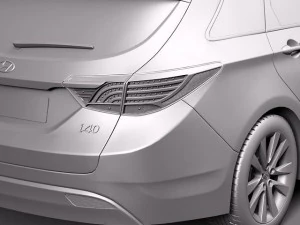 Hyundai i40 Sonata 2012 Wagon 3D Model