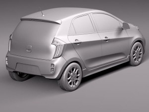 Kia Picanto 5-door 2012 Modelo 3D