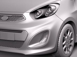 Kia Picanto 5-door 2012 Modelo 3D