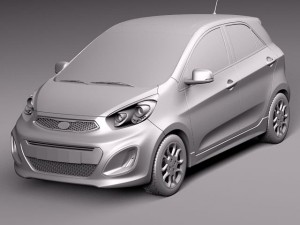 Kia Picanto 5-door 2012 Modelo 3D