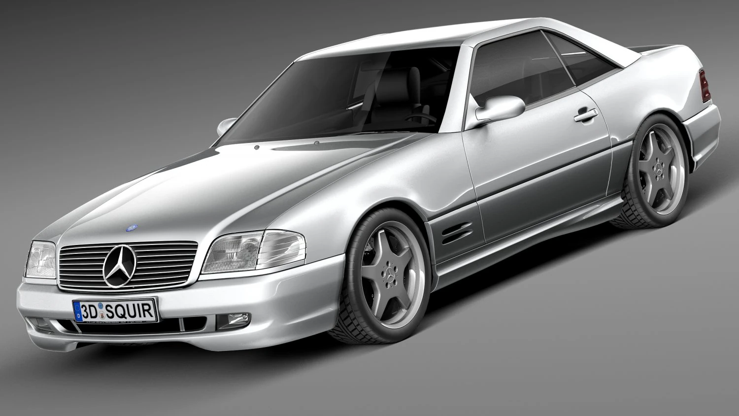 Mercedes-Benz SL500 r129 1989-2001 3D Model .c4d .max .obj .3ds .fbx .stl .blend 