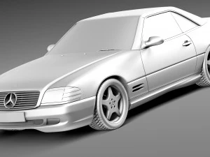 Mercedes-Benz SL500 r129 1989-2001 3D Model