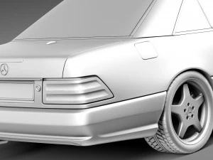 Mercedes-Benz SL500 r129 1989-2001 3D Model