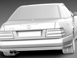 Mercedes-Benz SL500 r129 1989-2001 3D Model
