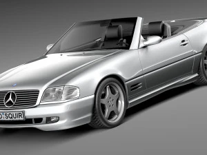 Mercedes-Benz SL500 r129 1989-2001 3D Model