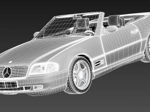 Mercedes-Benz SL500 r129 1989-2001 3D Model
