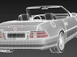 Mercedes-Benz SL500 r129 1989-2001 3D Model