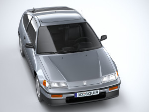Honda Civic CRX II 1988 3D Model