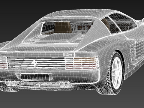 Ferrari Testarossa 512 TR 1991-1996 Model 3D
