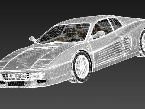 Ferrari Testarossa 512 TR 1991-1996 3D Model