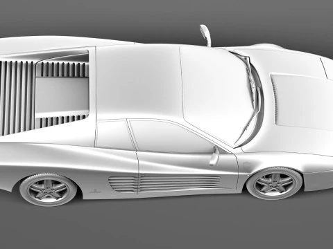 Ferrari Testarossa 512 TR 1991-1996 3D Model