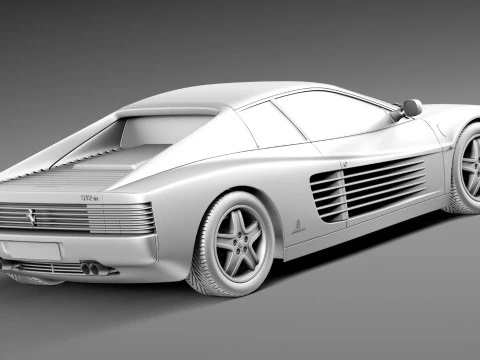 Ferrari Testarossa 512 TR 1991-1996 3D Model
