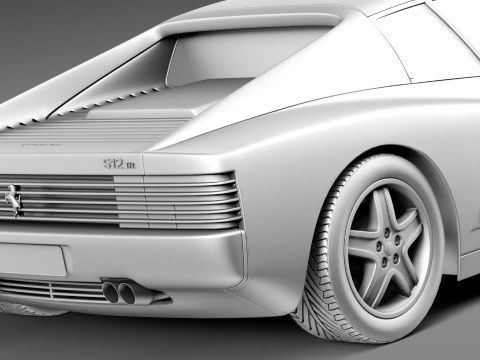 Ferrari Testarossa 512 TR 1991-1996 3D Model