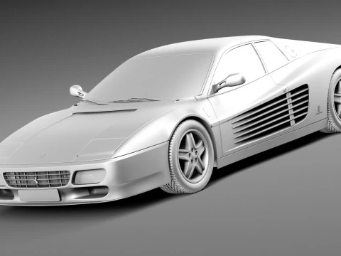Ferrari Testarossa 512 TR 1991-1996 3D Model