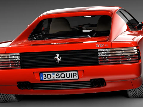 Ferrari Testarossa 512 TR 1991-1996 3D Model