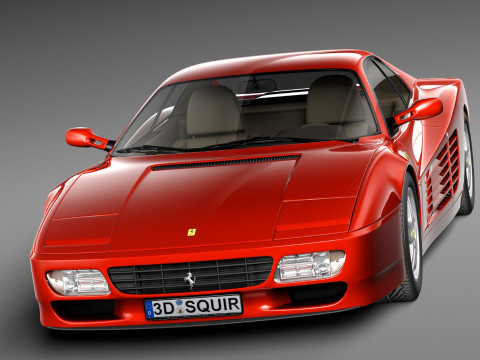 Ferrari Testarossa 512 TR 1991-1996 Model 3D