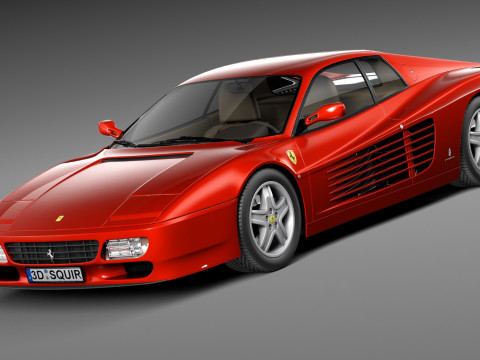 Ferrari Testarossa 512 TR 1991-1996 3D Model