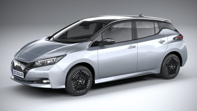 Nissan Leaf 2022 3D Model .c4d .max .obj .3ds .fbx .stl .blend 