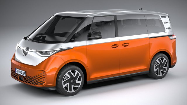 Volkswagen ID Buzz 2023 Modelo 3D .c4d .max .obj .3ds .fbx .stl .blend