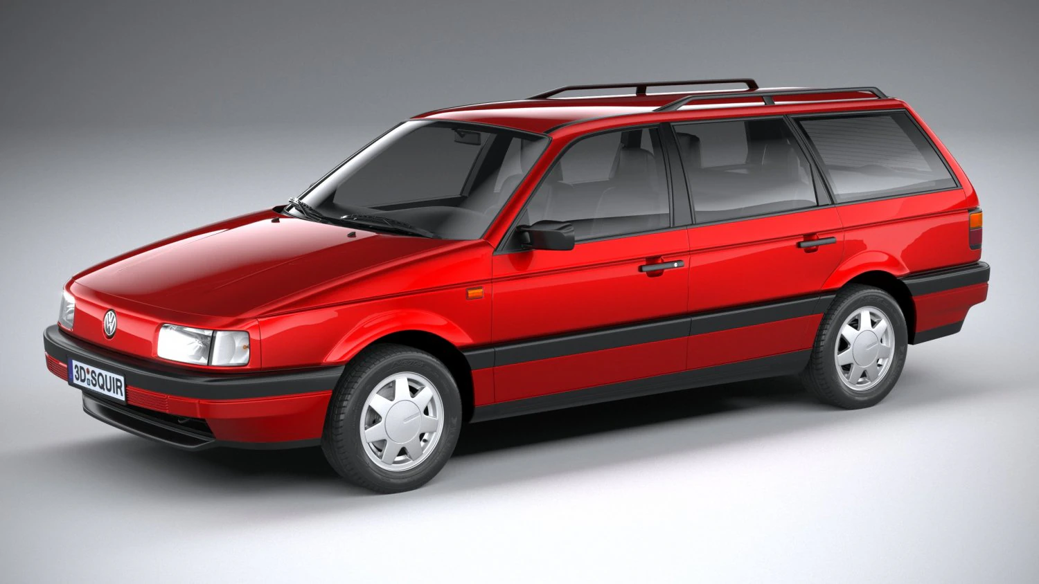 Volkswagen Passat B3 variant 3D Model .c4d .max .obj .3ds .fbx .stl .blend