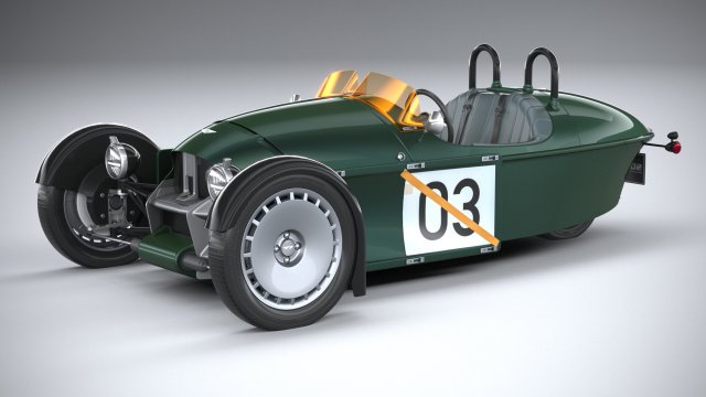 Morgan Super3 2023 3Dモデル .c4d .max .obj .3ds .fbx .stl .blend 