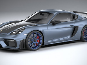 Porsche 718 Cayman GT4 RS 2022 lowpoly 3D Models