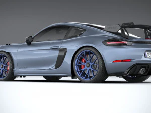 Porsche 718 Cayman GT4 RS 2022 lowpoly 3D Model
