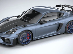 Porsche 718 Cayman GT4 RS 2022 lowpoly 3D Model