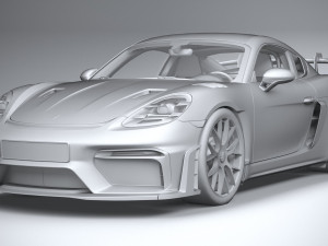 Porsche 718 Cayman GT4 RS 2022 lowpoly Modello 3D